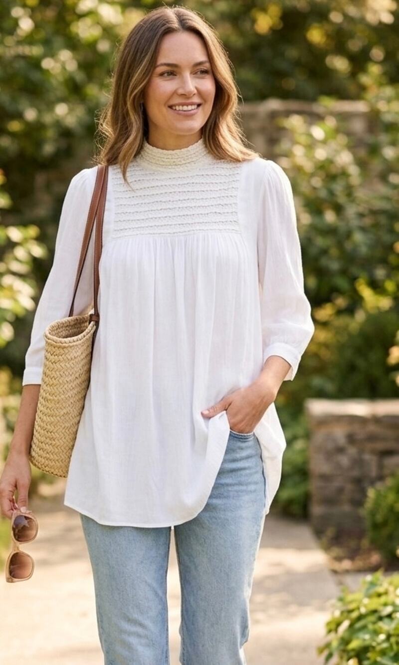 Smythe Prairie Tunic High Neck Top Size M